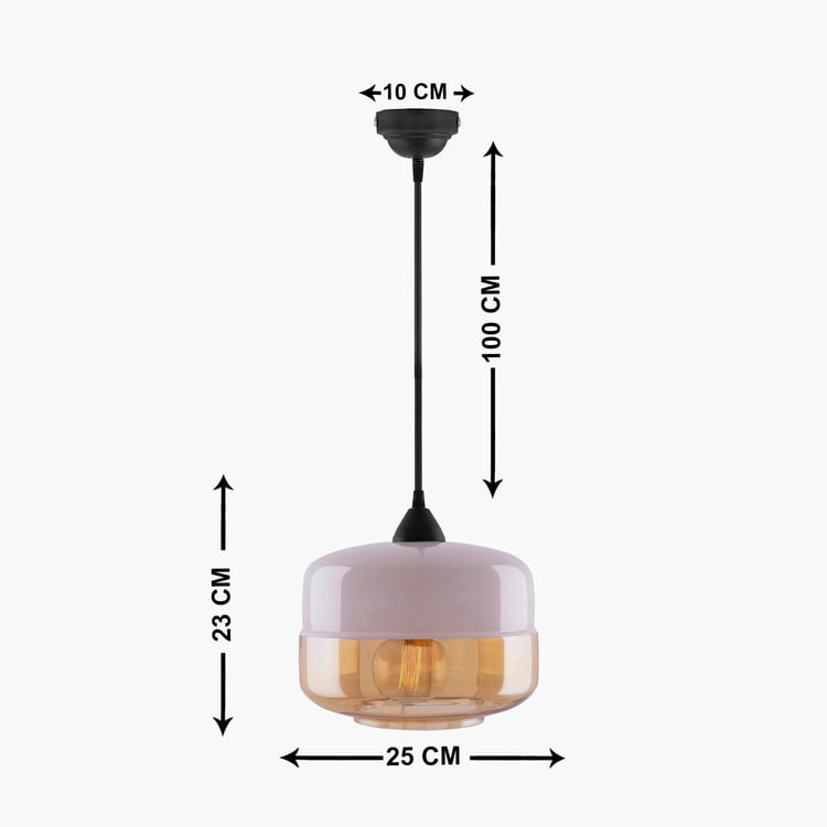 HOMESAKE Contemporary White Glass Pendant Light