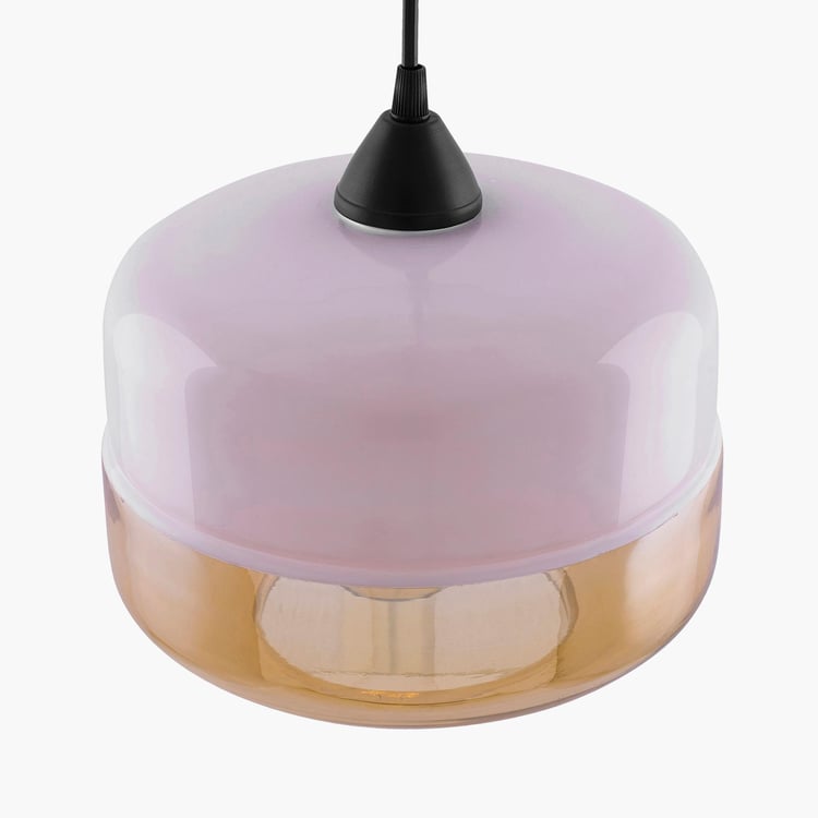 HOMESAKE Contemporary White Glass Pendant Light