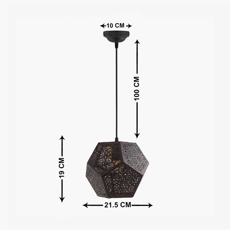 HOMESAKE Contemporary Brown Metal Pendant Light