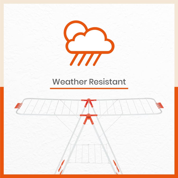 BATHLA Mobidry Neo Orange Steel Foldable Cloth Drying Stand