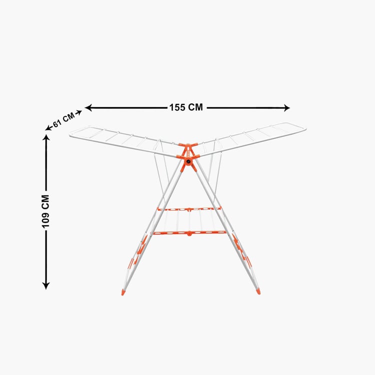 BATHLA Mobidry Neo Orange Steel Foldable Cloth Drying Stand