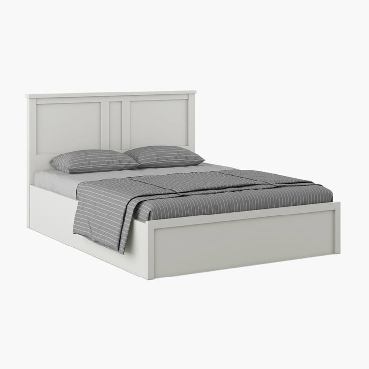 Helios Reynan Aster Queen Bed with Box Storage - White