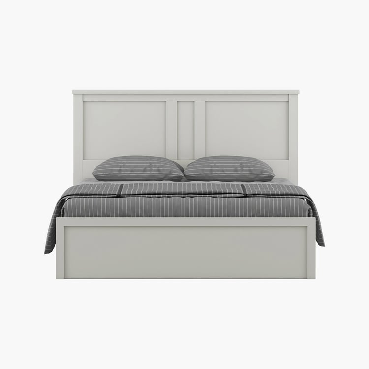 Helios Reynan Aster Queen Bed with Hydraulic Storage - White