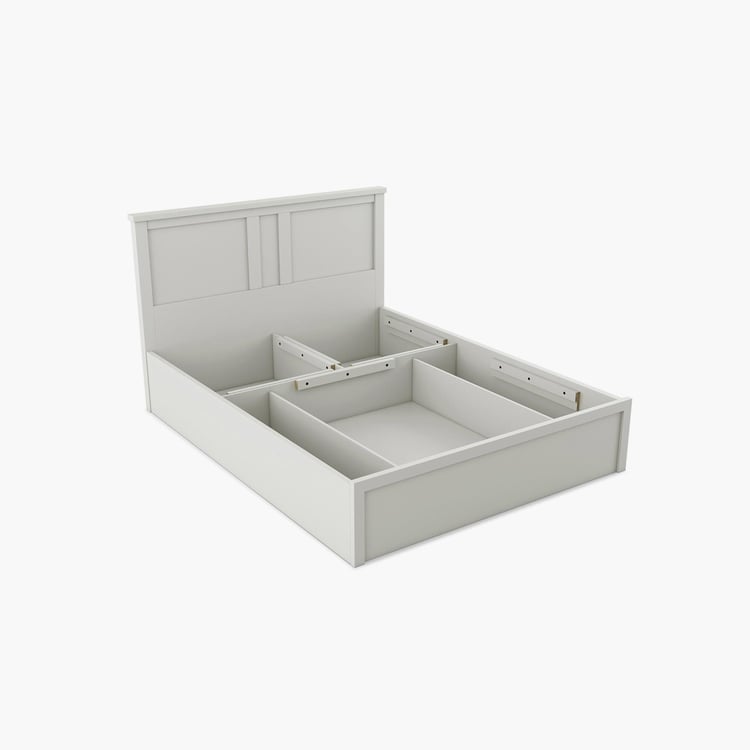 Helios Reynan Aster Queen Bed with Hydraulic Storage - White