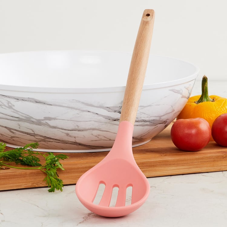 Rosemary Wooden Handle Silicone Slotted Spoon