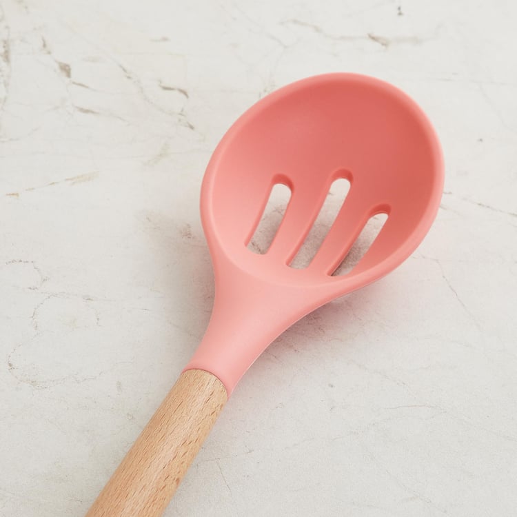 Rosemary Wooden Handle Silicone Slotted Spoon