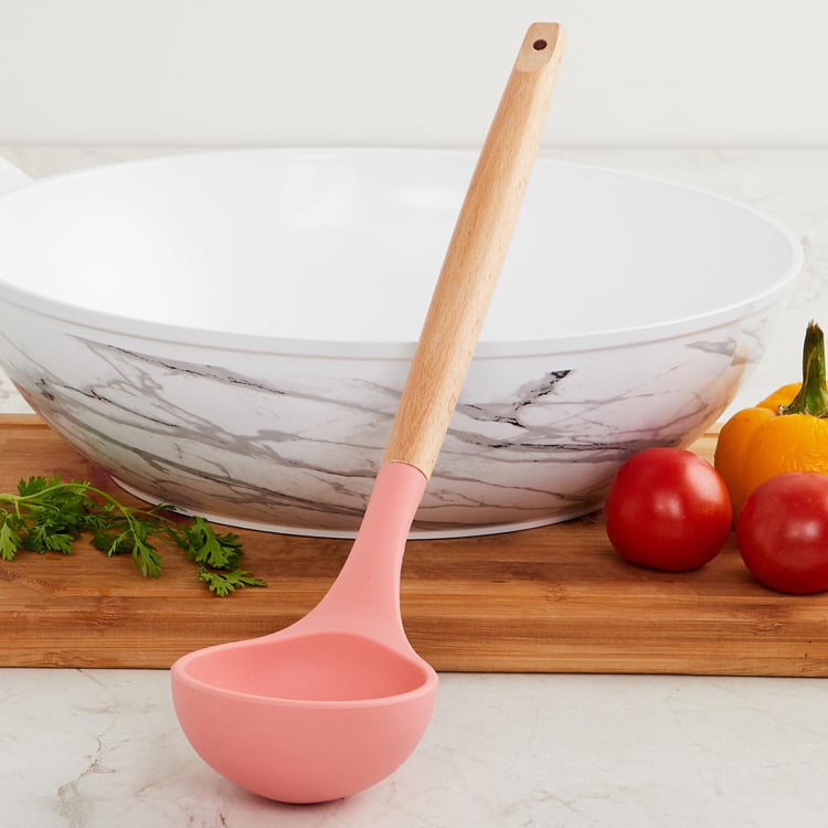 Rosemary Wooden Handle Silicone Ladle
