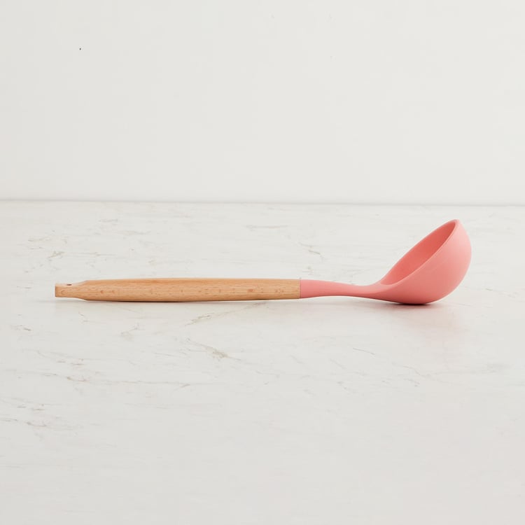 Rosemary Wooden Handle Silicone Ladle