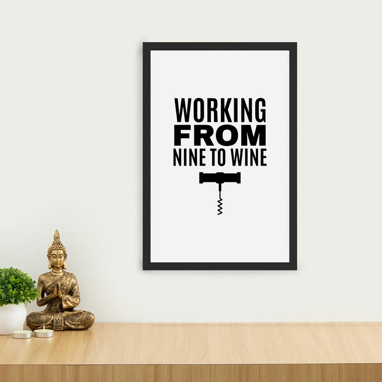 Graphite White MDF and Glass Printed Picture Frame