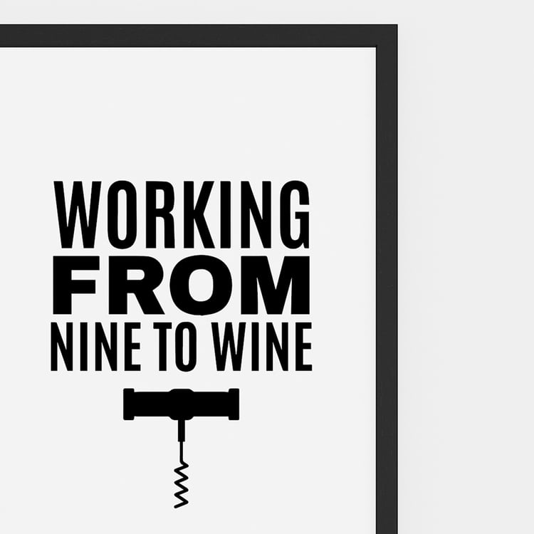 Graphite White MDF and Glass Printed Picture Frame