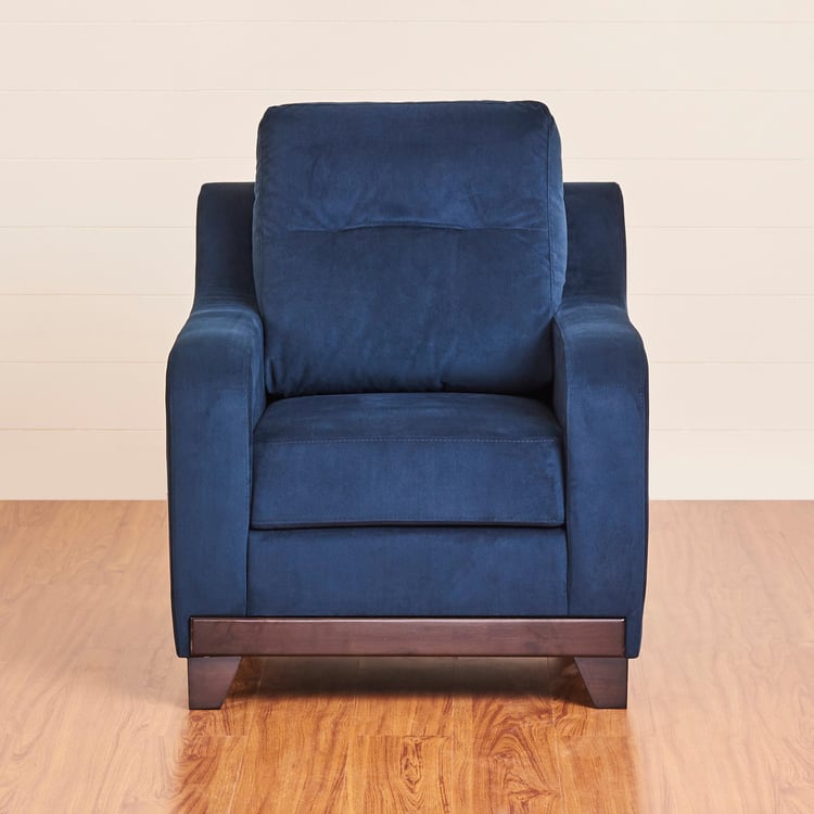 Santiago Fabric 1-Seater Sofa - Blue