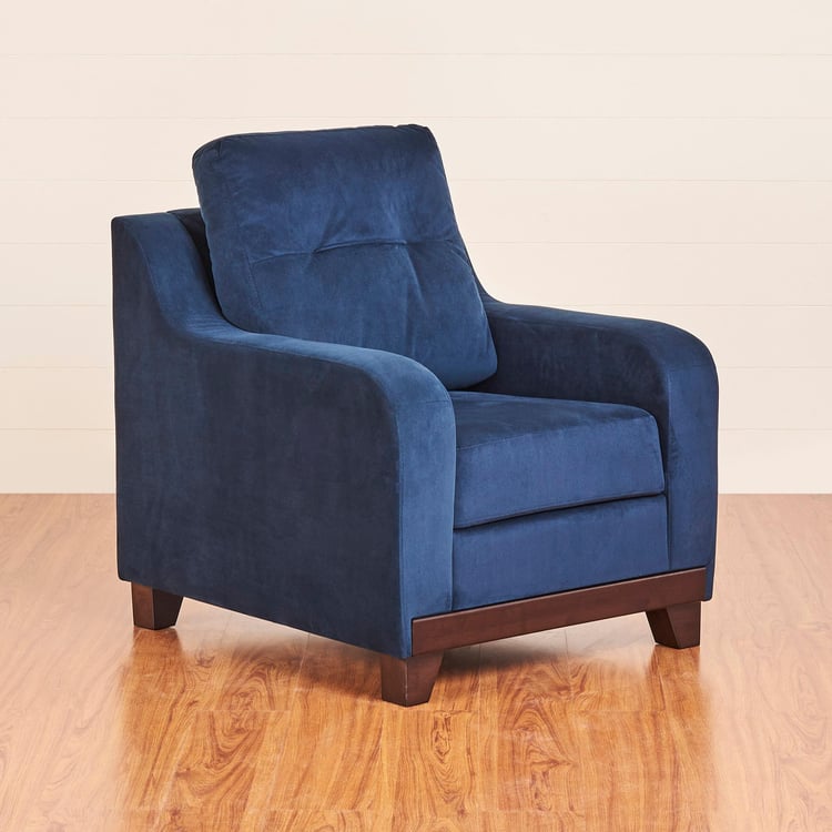 Santiago Fabric 1-Seater Sofa - Blue