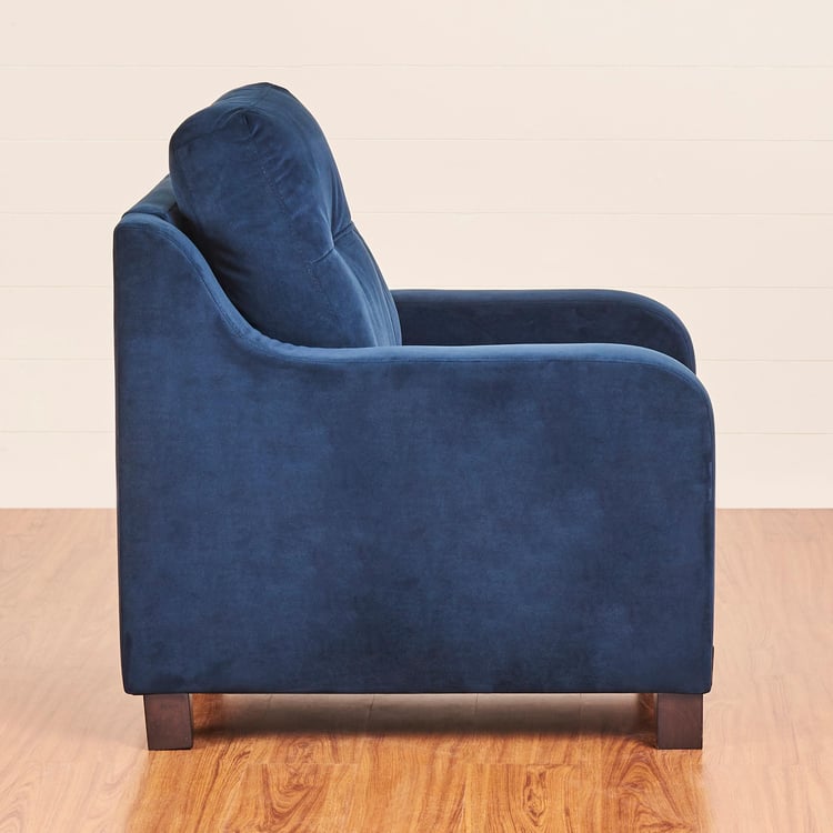 Santiago Fabric 1-Seater Sofa - Blue