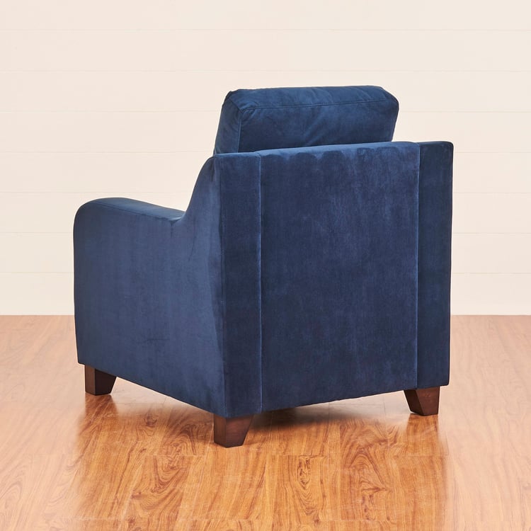 Santiago Fabric 1-Seater Sofa - Blue