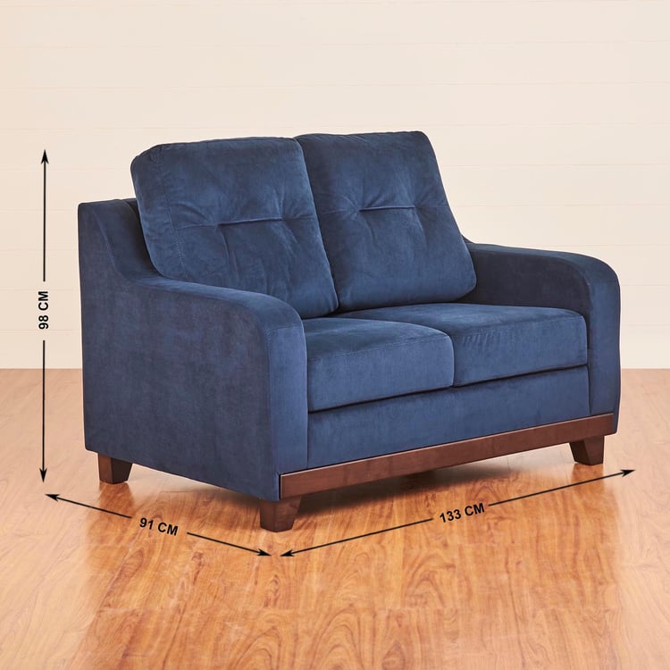 Santiago Fabric 2-Seater Sofa - Blue