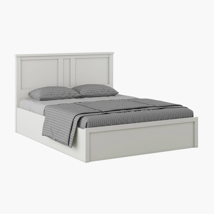 Helios Reynan Aster King Bed with Box Storage - White