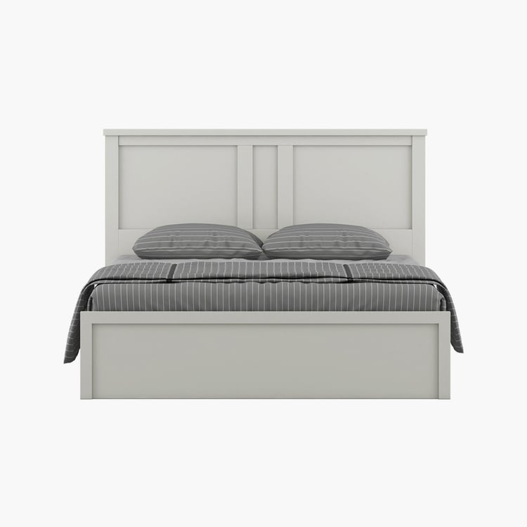 Helios Reynan Aster King Bed with Box Storage - White