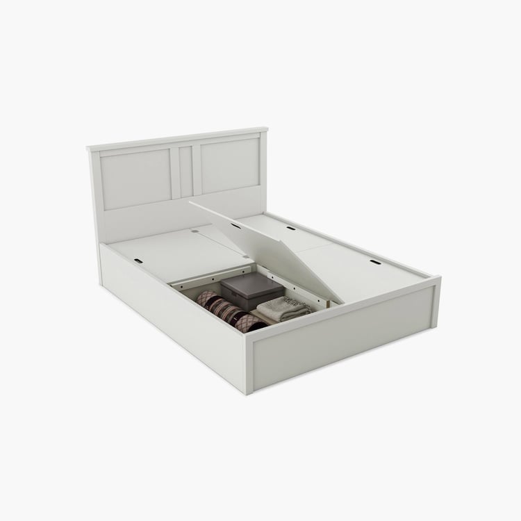 Helios Reynan Aster King Bed with Box Storage - White