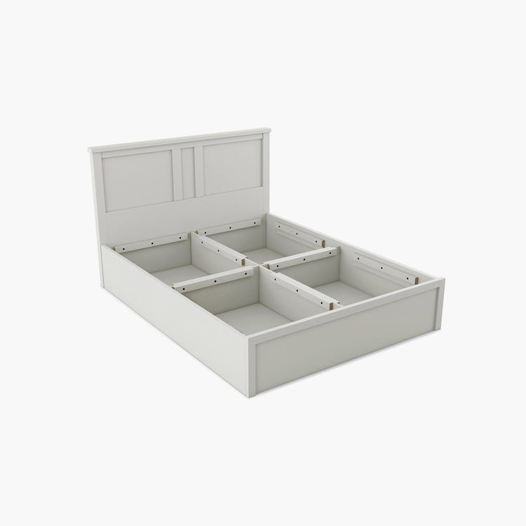 Helios Reynan Aster King Bed with Box Storage - White