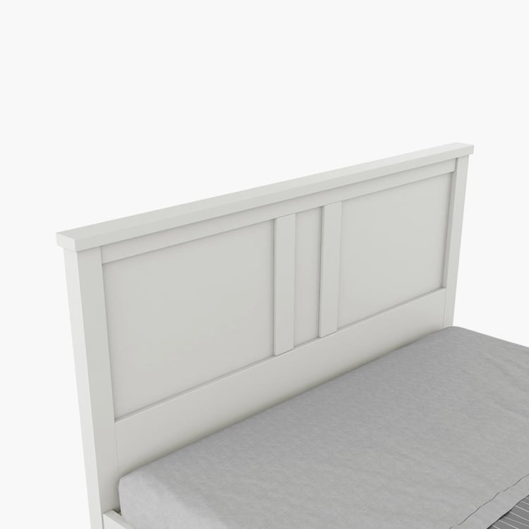 Helios Reynan Aster King Bed with Box Storage - White