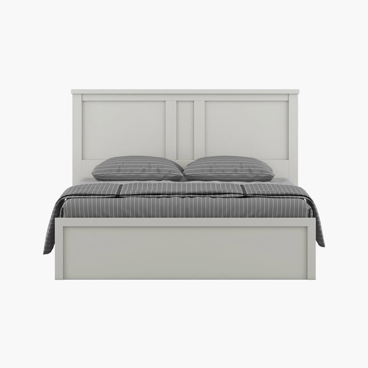 Helios Reynan Aster King Bed with Hydraulic Storage - White