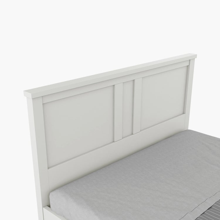 Helios Reynan Aster King Bed with Hydraulic Storage - White