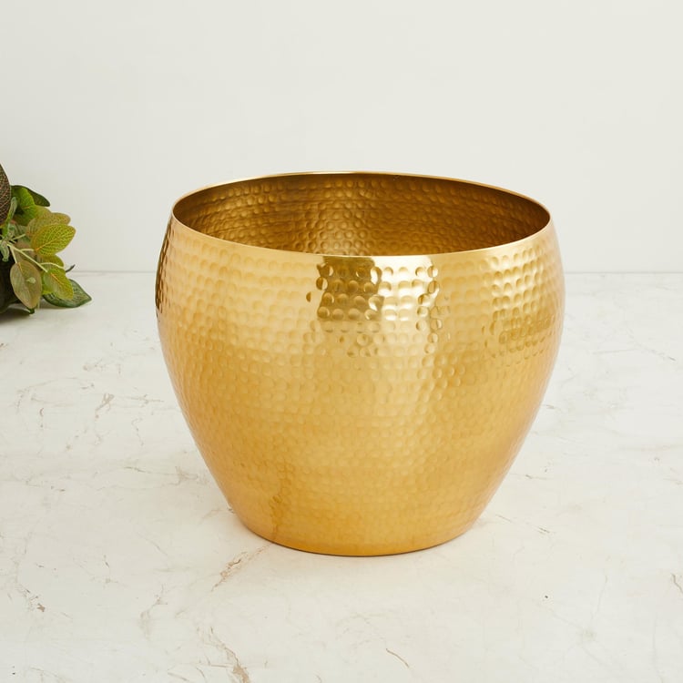 Cascade Metal Hammered Planter