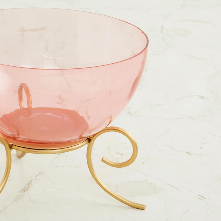 Buy Corsica Glass Potpourri Bowl with Stand from Home Centre at just