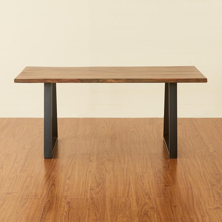 New Raga Brown Sheesham Wood 6 Seater Dining Table Set With 6 Chairs