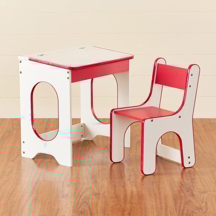 Helios Jackie Kids Study Table and Chair Set - Red