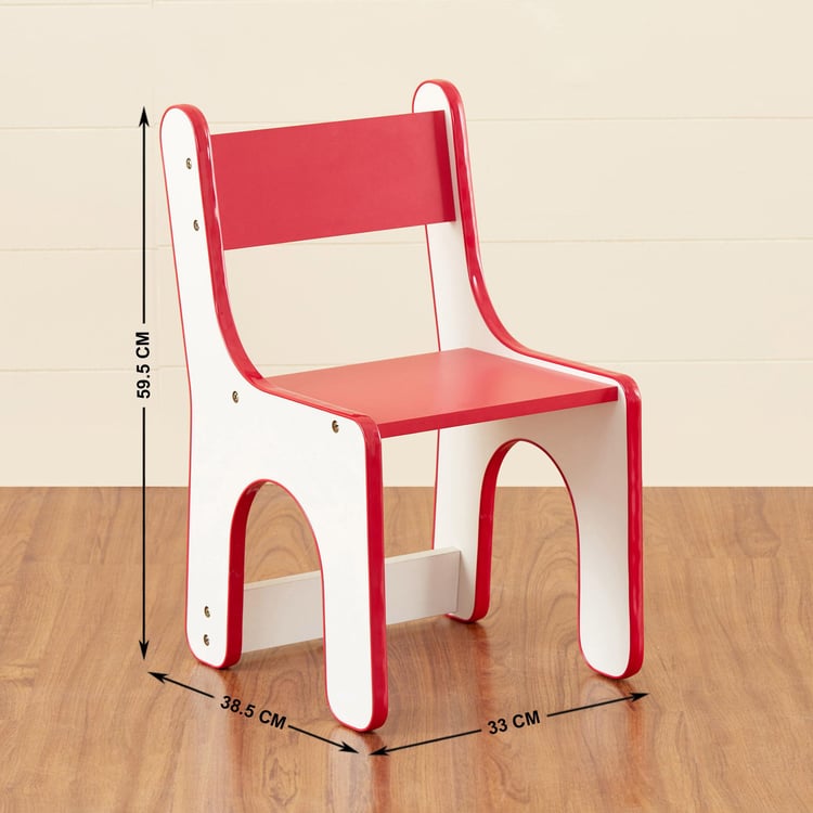 Helios Jackie Kids Study Table and Chair Set - Red