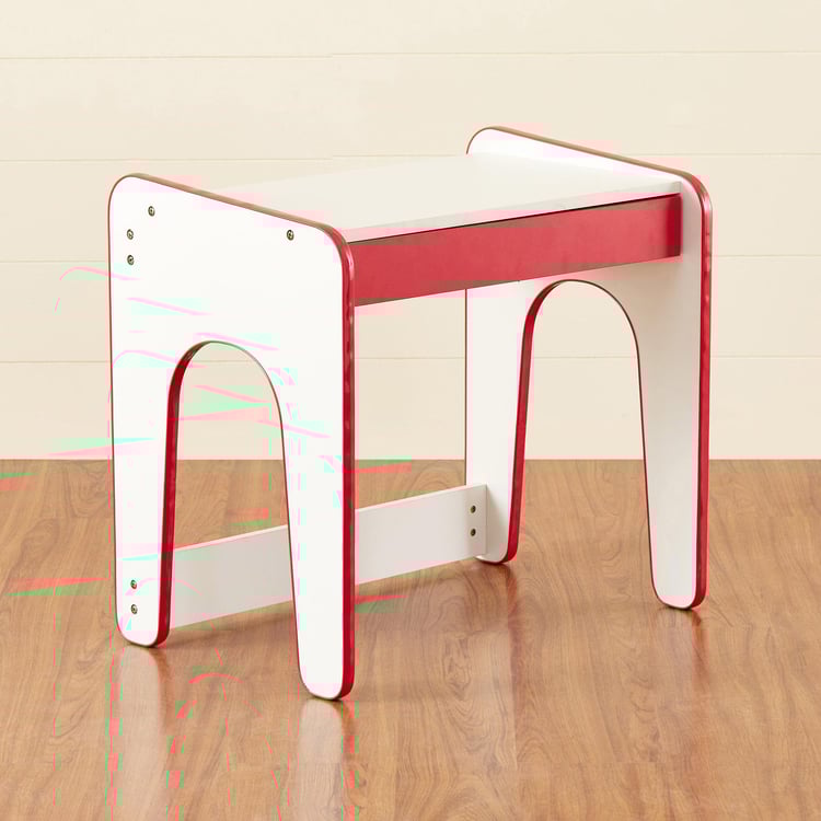 Helios Shine Kids Study Table and Chair Set - Red