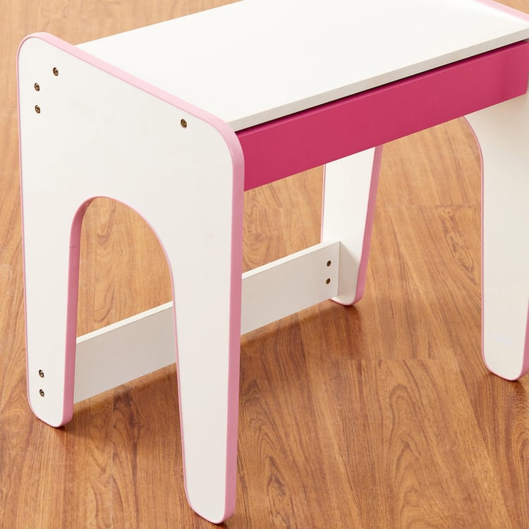 Helios Shrey Kids Study Table and Chair Set - Pink