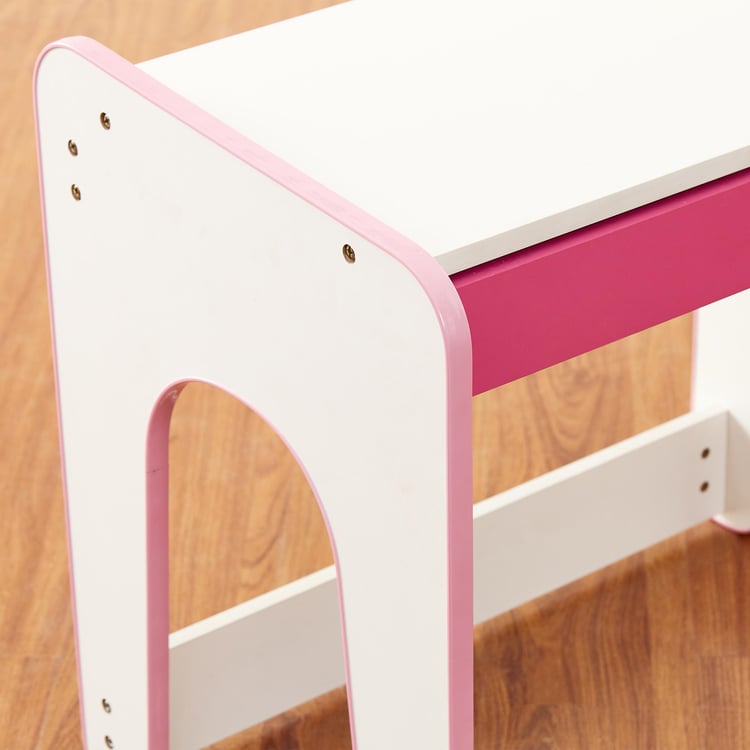 Helios Shrey Kids Study Table and Chair Set - Pink