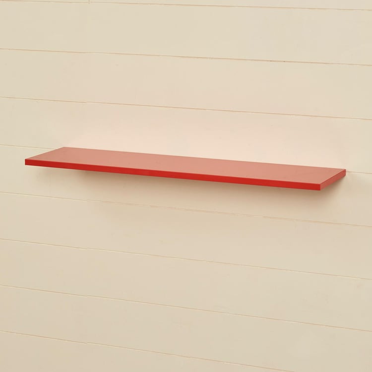 Helios Brad Red Engineered Wood Wall Shelf with Bracket