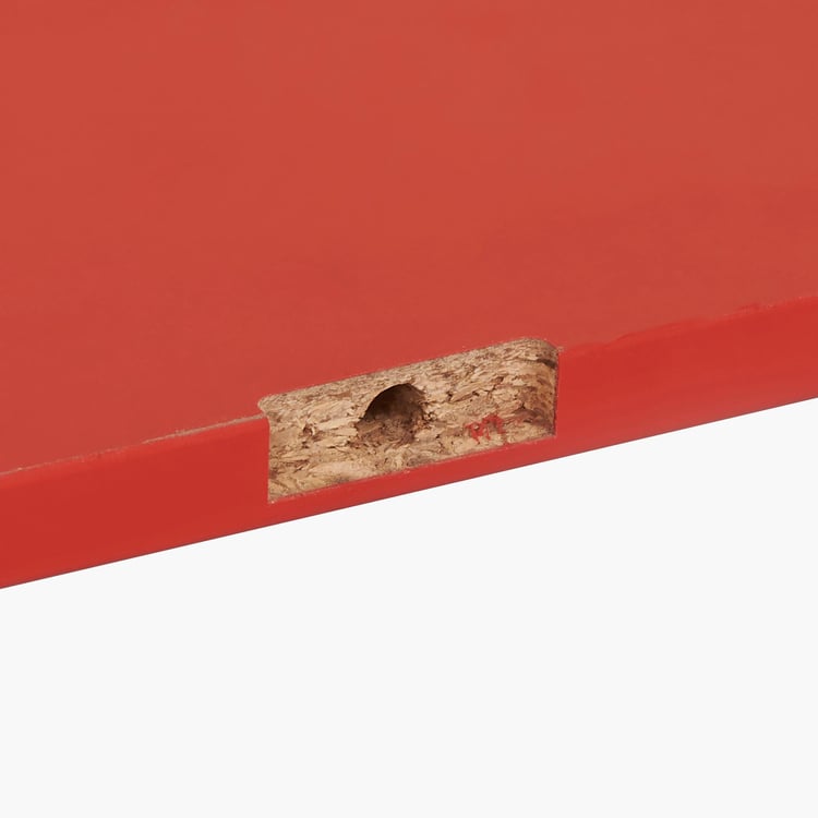 Helios Brad Red Engineered Wood Wall Shelf with Bracket