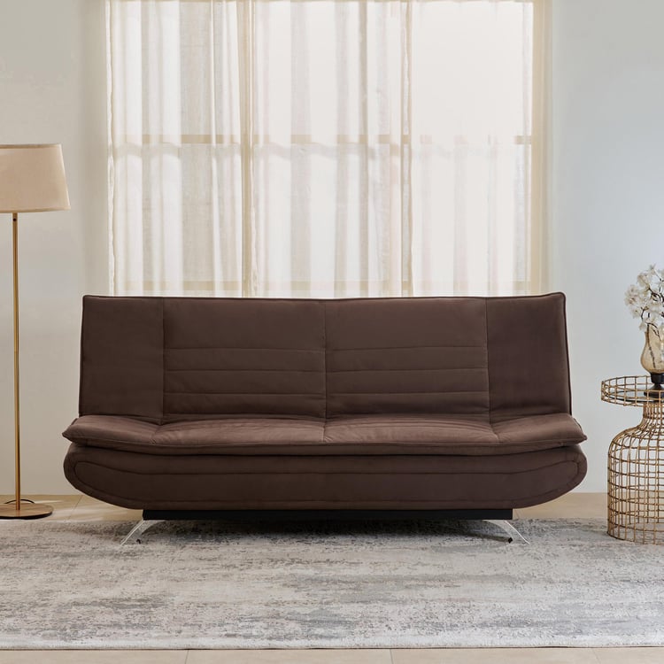 Faith NXT Fabric 3-Seater Sofa Bed - Brown