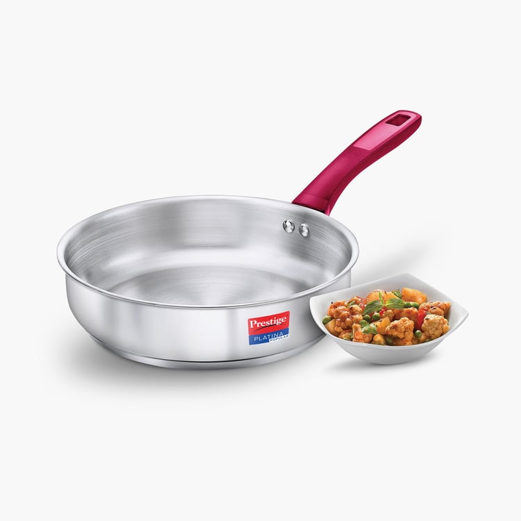 PRESTIGE Platina Popular Silver Stainless Steel Fry Pan - 1.5l