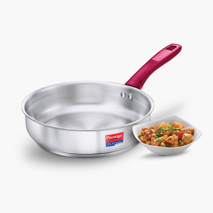 PRESTIGE Platina Popular Silver Stainless Steel Fry Pan - 1.3l