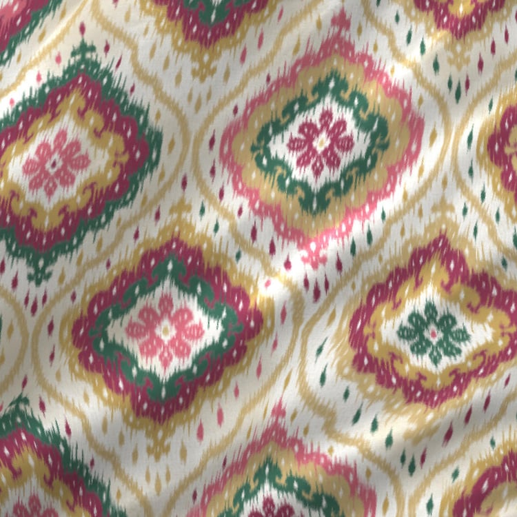 LAYERS Utsav Beige Printed Cotton Queen Bedsheet Set - 3Pcs
