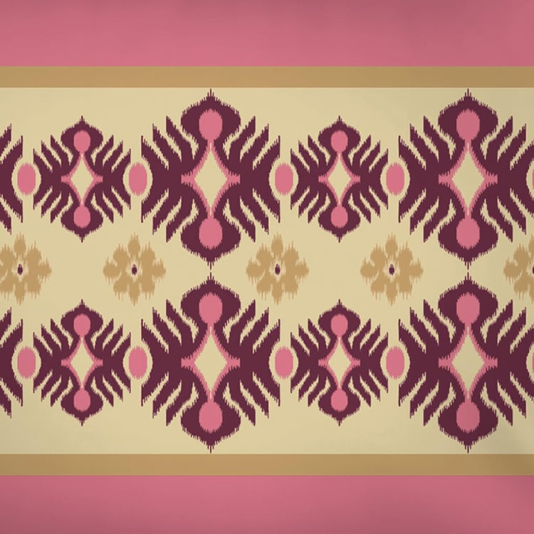 LAYERS Utsav Ethnic Printed Cotton Queen Bedsheet Set - 3Pcs