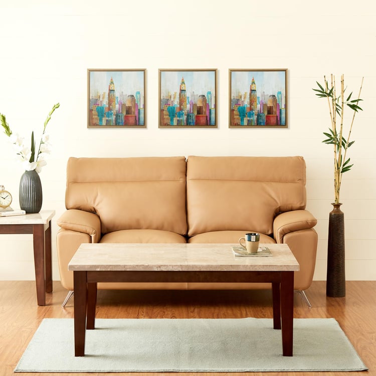 Neptune Vienna Leather 2-Seater Sofa - Brown