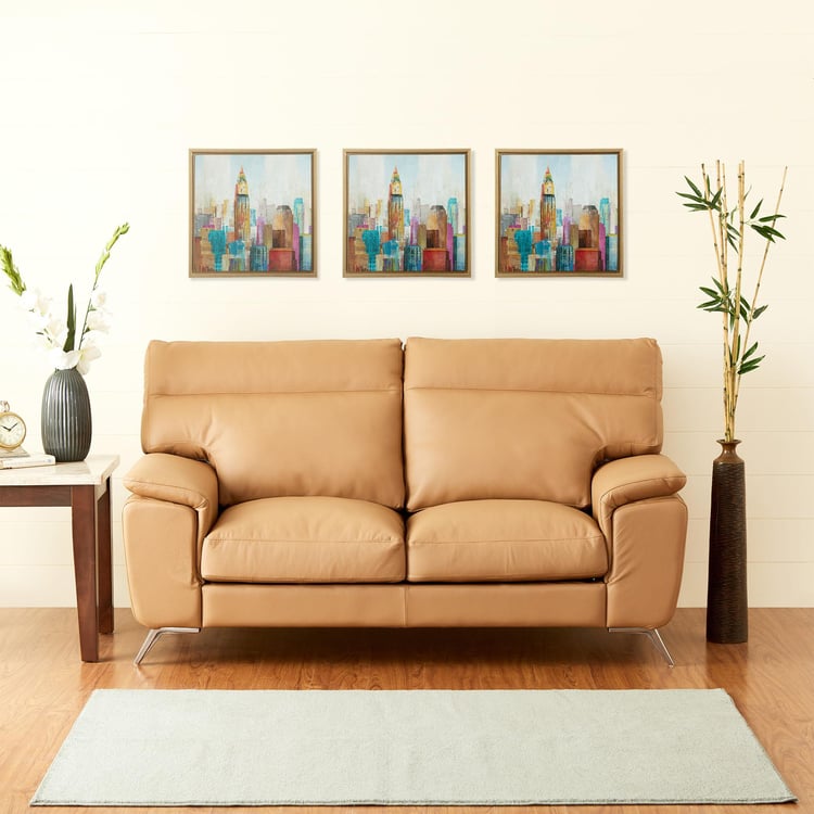 Neptune Vienna Leather 2-Seater Sofa - Brown