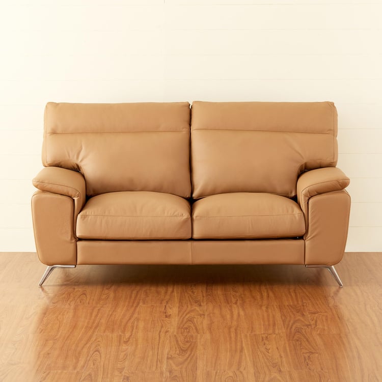 Neptune Vienna Leather 2-Seater Sofa - Brown