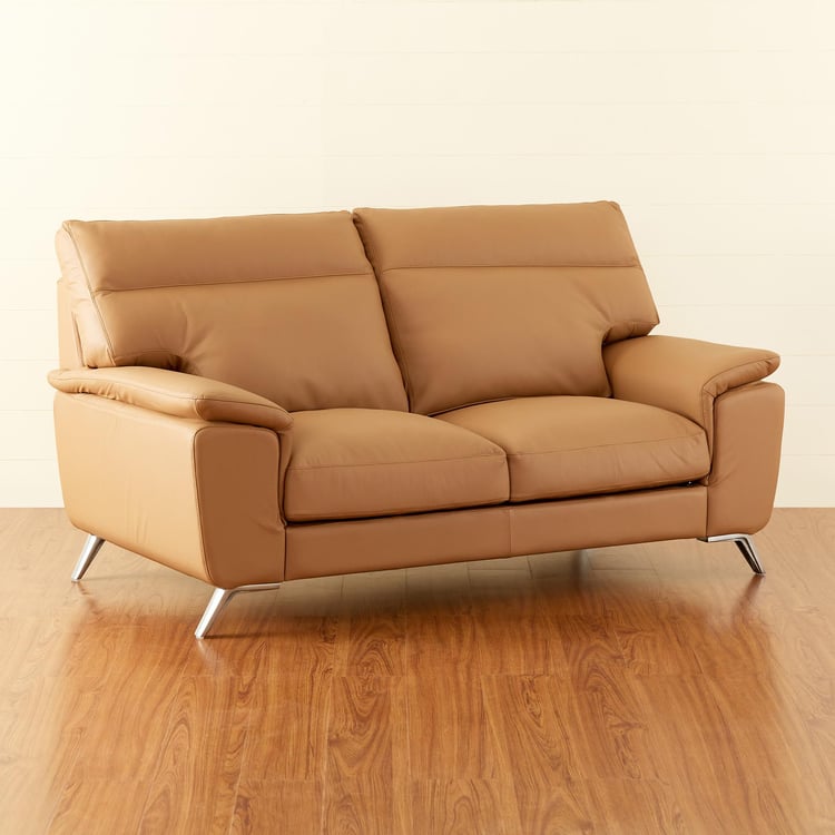 Neptune Vienna Leather 2-Seater Sofa - Brown