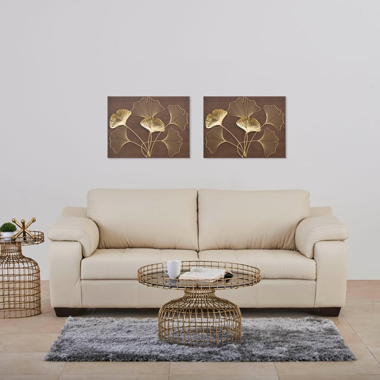 Dublin Leather 3-Seater Sofa - White
