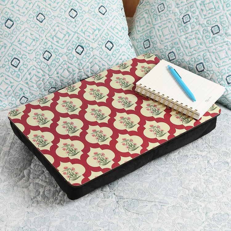 INDIA CIRCUS Scarlet Poppy Flower MDF Lap Tray - 28x44cm