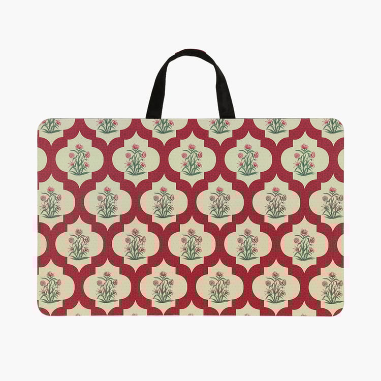 INDIA CIRCUS Scarlet Poppy Flower MDF Lap Tray - 28x44cm