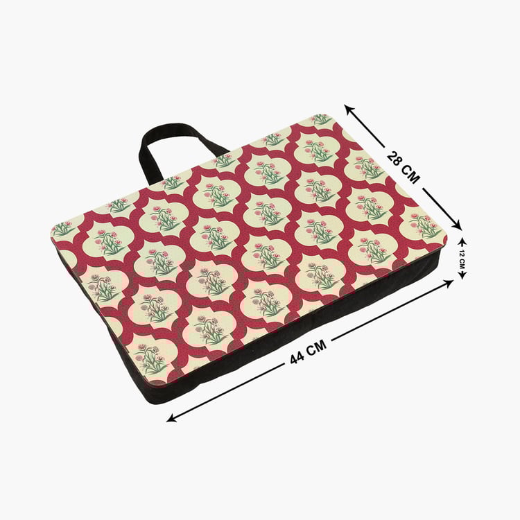 INDIA CIRCUS Scarlet Poppy Flower MDF Lap Tray - 28x44cm