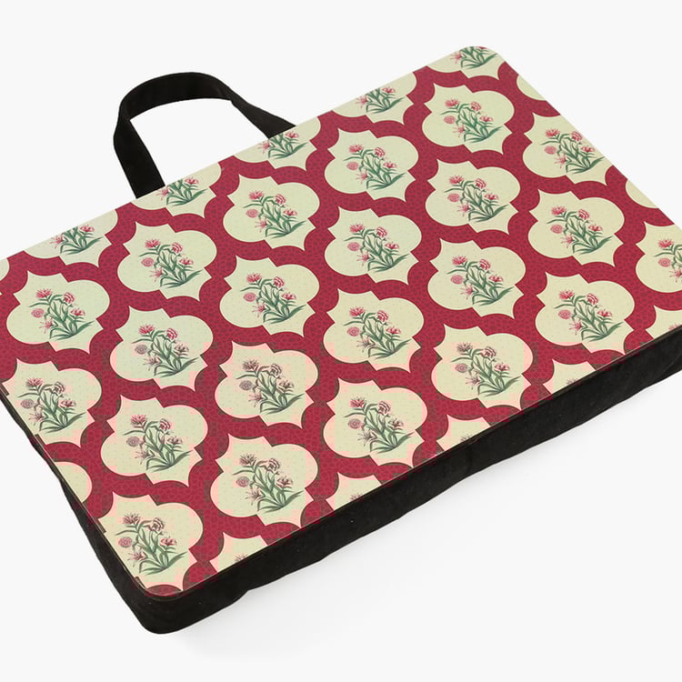 INDIA CIRCUS Scarlet Poppy Flower MDF Lap Tray - 28x44cm